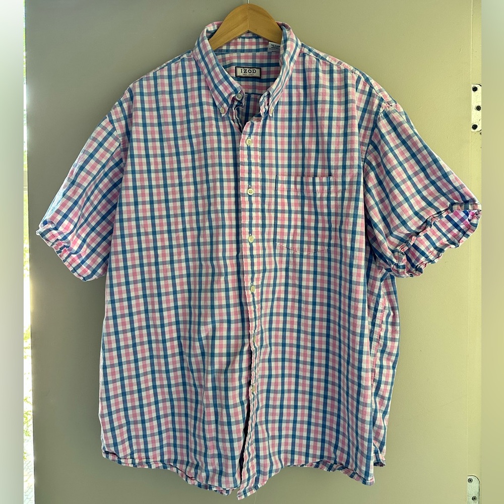 IZOD Plaid Casual Button Down